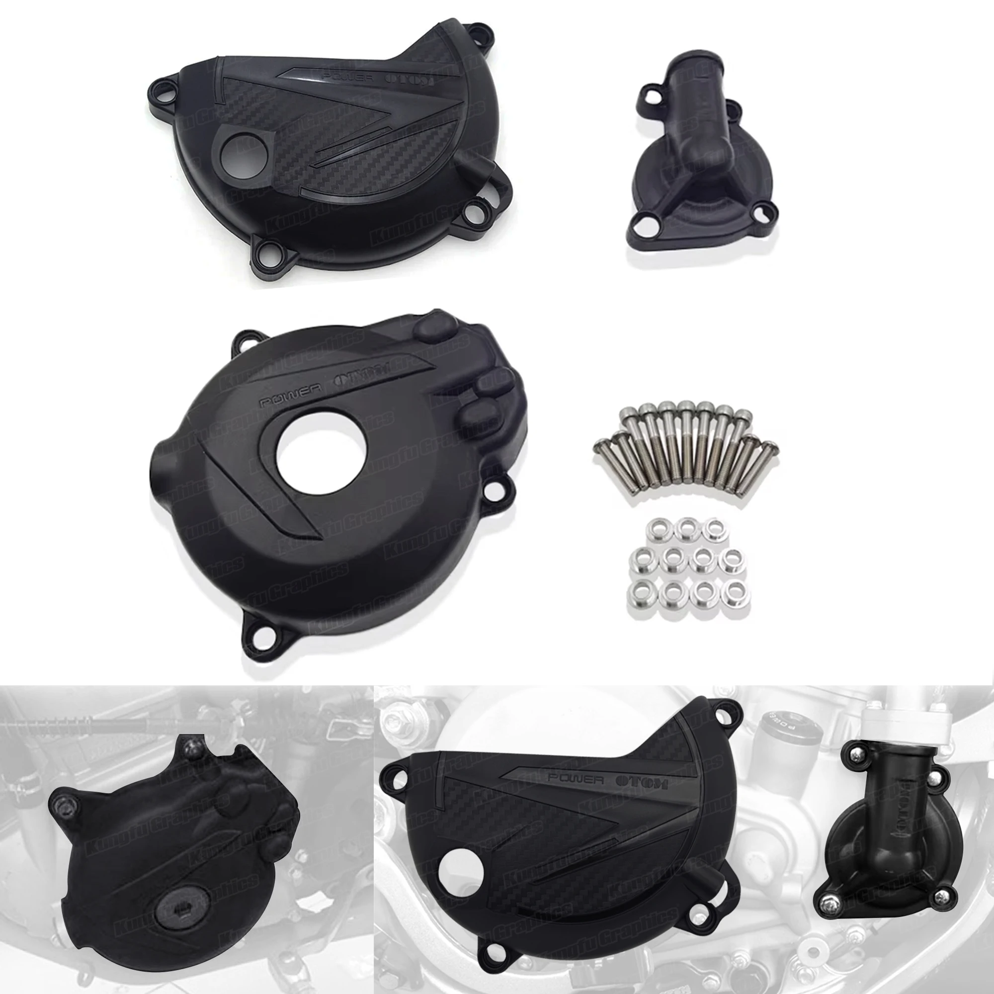 

3pcs Motorcycle Engine Protection Cover for ZONGSHEN NC250/NC250S/NC300/NC300S Engines Case Covers Protector Guard