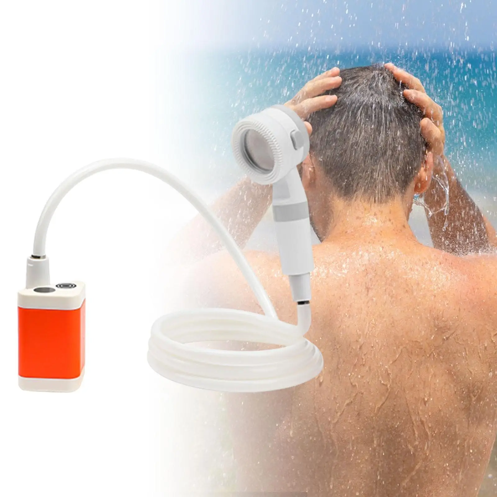 

Portable Shower Rechargeable Multipurpose Camp Shower Electric Shower for Car Washing Hiking Plants Watering Dormitory Beach