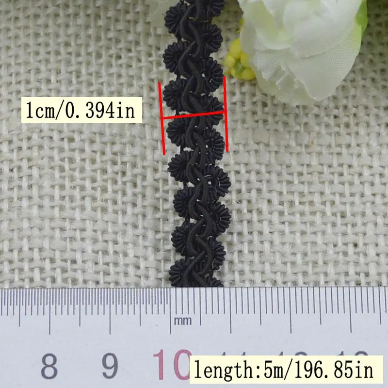 5Meters/16.4Ft Each Pack New Lace with Clothing Accessories DIY Wedding Dress Evening Dress Women's Dress Curtain Keel S-Shaped Lace