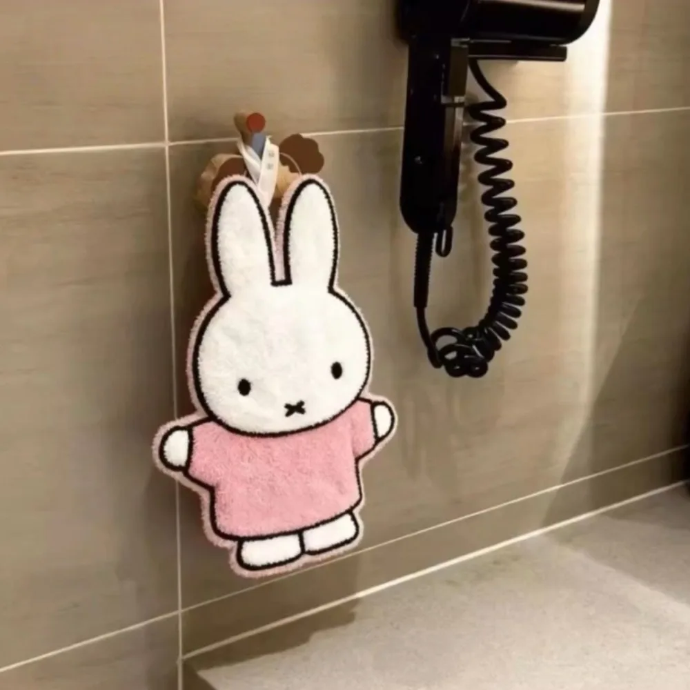 Cute Miffy Rabbit Hand Towel Thickened Bathroom Bathroom Home Cartoon Handkerchief Healing Decoration High Appearance Gift
