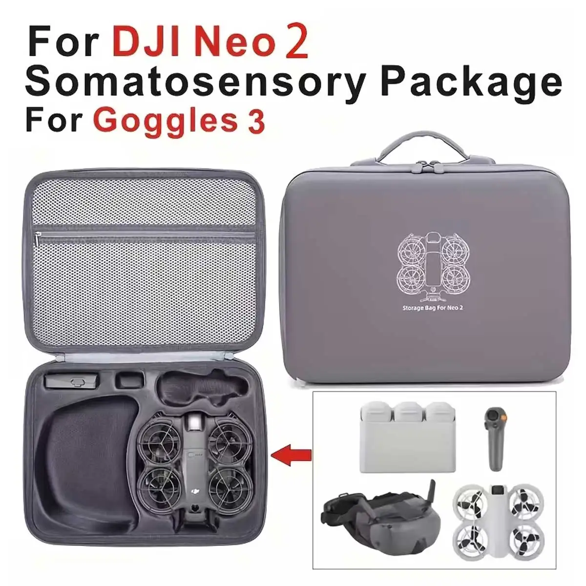 Carring Case for The DJI NEO2 Motion Sensing, Storage Bag, Portable Easy Transport, with Hand Strap