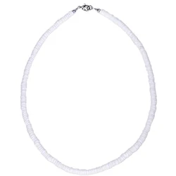 Boho Shell Necklaces, Puka Shell Necklace for Men Women Seashell Choker Necklace Smooth Shell Chip Summer Beach Necklace