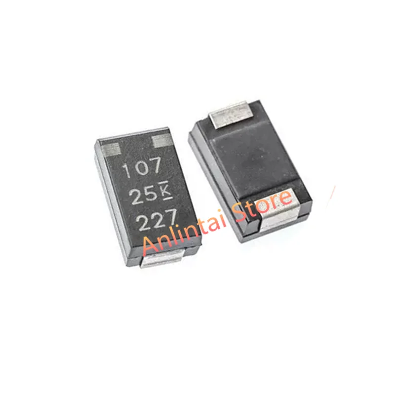 10PCS SMD Polymer tantalum capacitor 107 25K CASE-D-7343 ESR 40mOhms Contact us if you cannot find other products