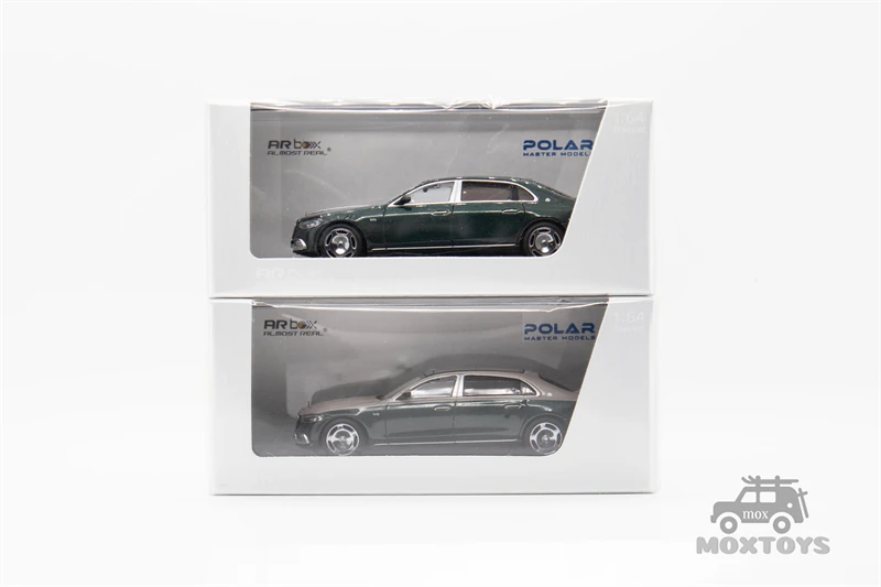 AR BOX x Polar Master 1:64 MB S680 Green / Silver Green Diecast Model Car