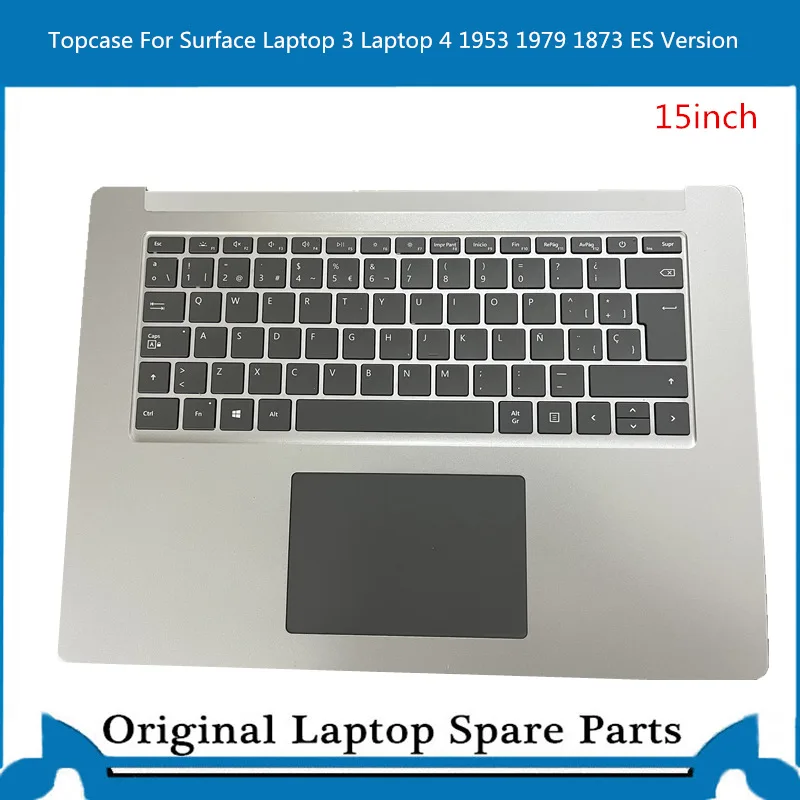 Teclado de montaje con Trackpad, Original para portátil Surface 3, 4, 1953, 1873, Topcase, gris completo, 15 pulgadas, versión ES