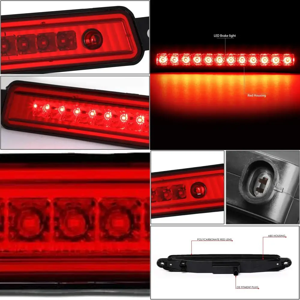 

High Mount 3rd Brake Light LED Red Lens for 05-15 Nissan Armada, 04 Pathfinder Armada, 04-10 Infiniti QX56