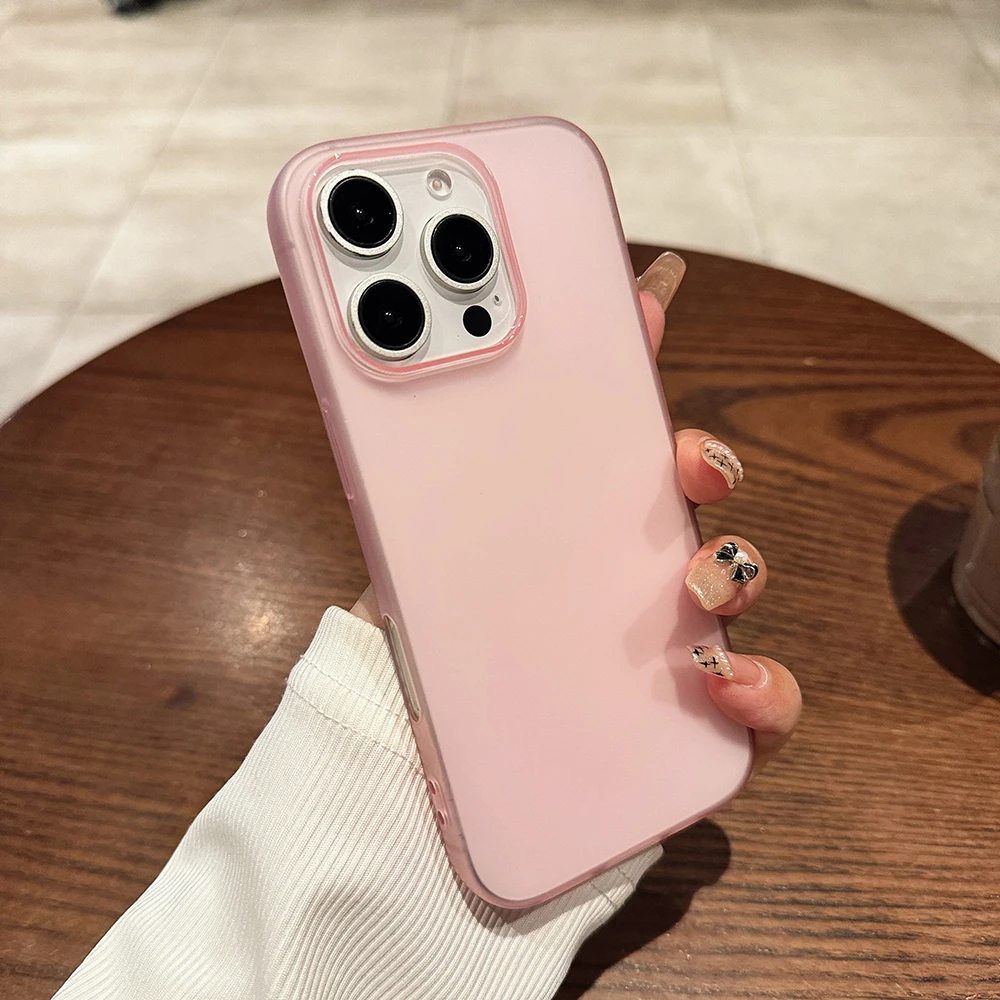 

0.3mm Ultra Thin Candy Color Silicone Case For iPhone 16E 15 14 13 12 11 Pro Max Plus Soft Transparent Matte Cover Frosted Shell