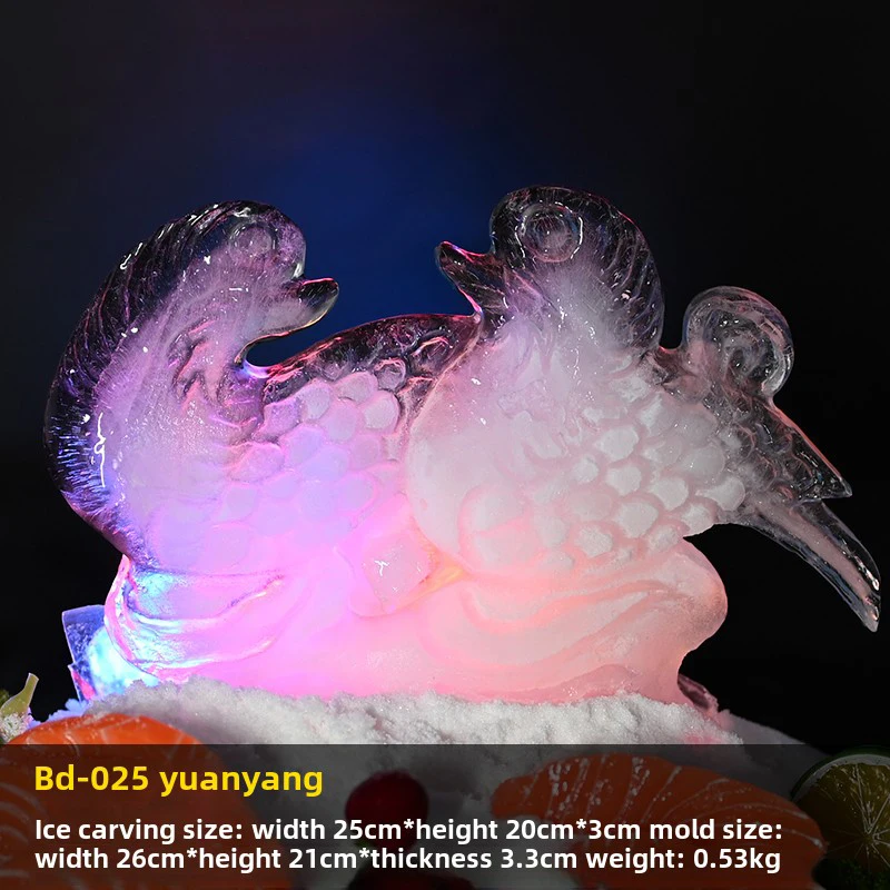 

A Pair Of Mandarin Duck Ice Sculpture Silicone Molds Used For Decorating Food Trays, Ice Bowls, Seafood, And Ice Sculpture Tools