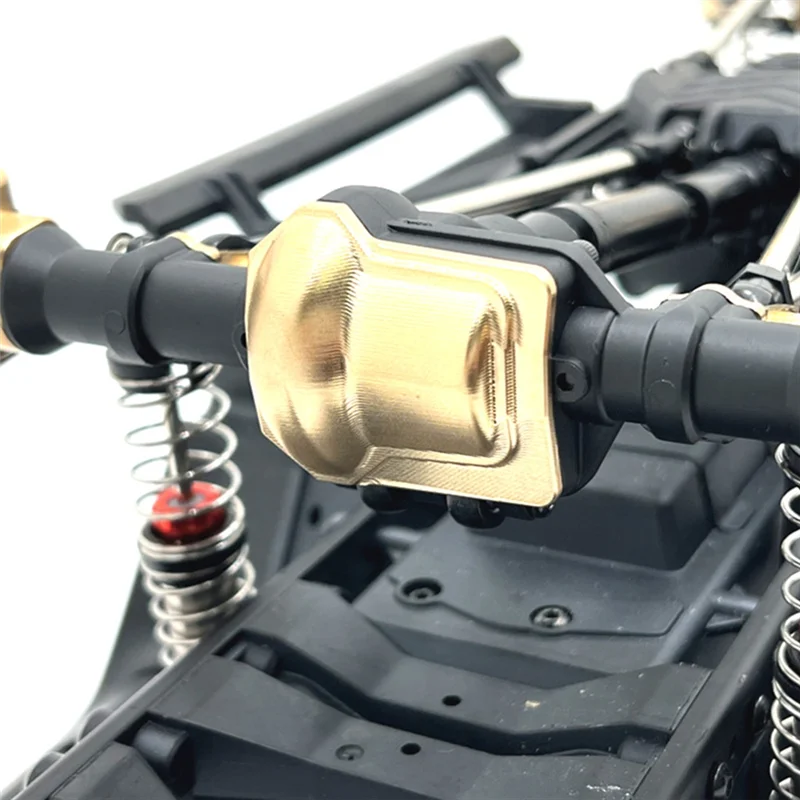 A45F-RC Car Upgrade Brass Rear Axle Rear Cover Set For TRAXXAS 1/10 TRX4 HUANGBO 1/10 R1001 R1002 R1003 RC Car  Parts