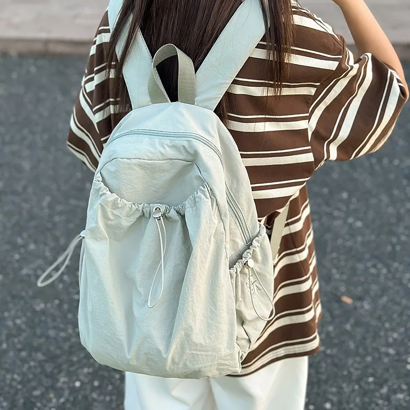 

Рюкзак-мешок однотонный, студенческий, школьный, простой, легкий, нейлоновый, большой вместимости, горный, водонепроницаемый, туристический рюкзак