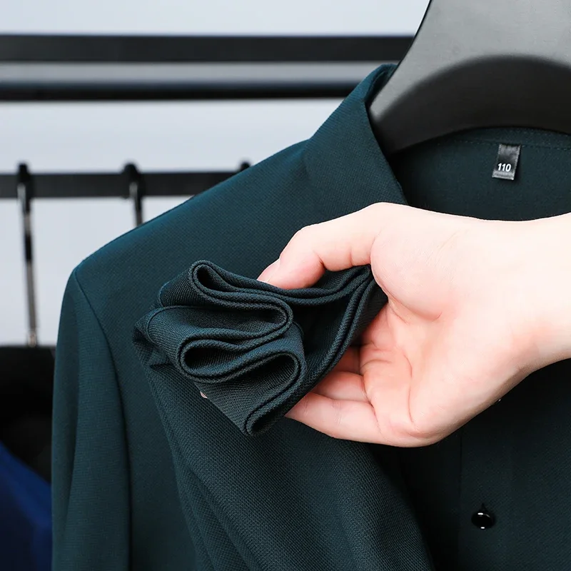 Luxury Brand Men's Polo Shirt Lapel B Letter Printing Long Sleeved Korean Fashion Casual 2024 Spring Men's Clothing