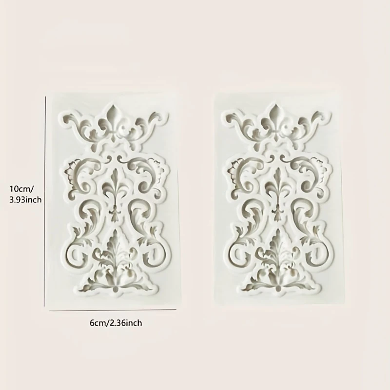 1pc Vintage Flower Design Random Silicone Mold, European Embossed Craft Silicone Mold For DIY