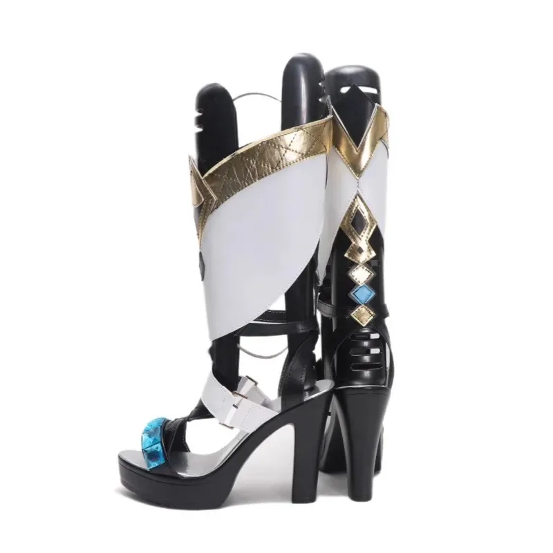 게임 원신 임팩트 시로네 코스프레 신발 부츠 애니메이션 중국 스타일 할로윈 파티 역할극 의상 액세서리 소품