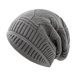 New Unisex Winter Hats Fashion Slouchy Beanie Hat Men Women Streetwear Pile Hat