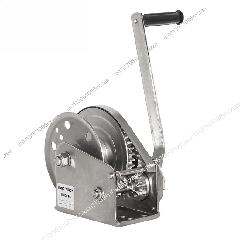 304 Stainless Steel Hand Winch, Self-braking Manual Winch Hand Winch Tractor 1200 Lbs Small Crane