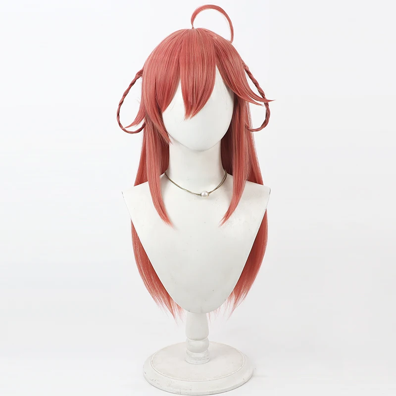 NIJISANJI Virtual YouTube Sakura Miko Cos Cosplay Wig Halloween Party Prop Synthetic Hair Heat Resistant Fiber + Wig Cap