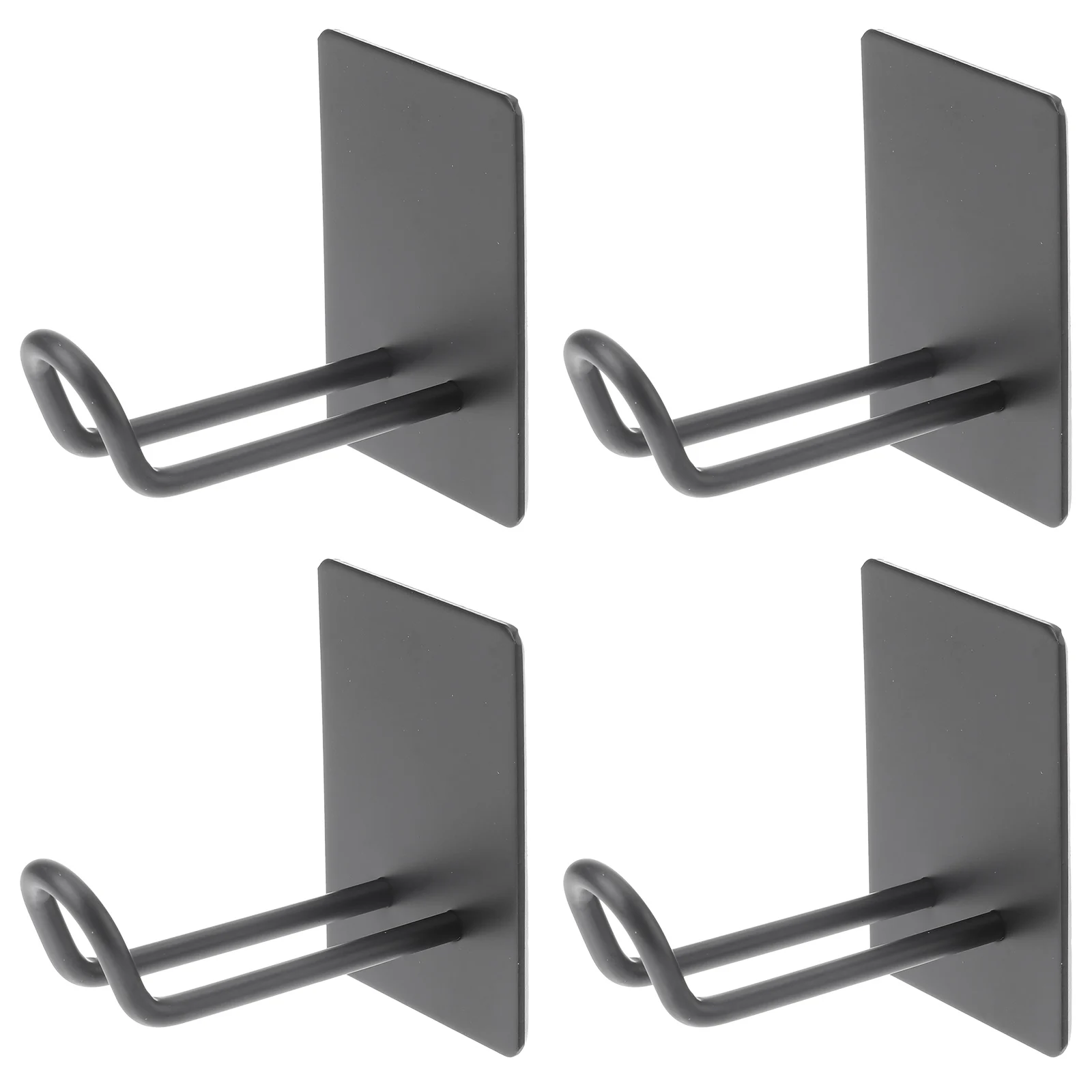 

4pcs No Punching Stainless Steel Multi-functional Coat Hooks Self-adhesive Wall Hanger Bathroom Towel Hooks Strong Adhesive