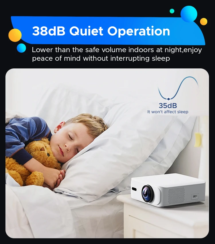 4000+ APP Projectors 4K HD 360 Lumen bright clear Low noice Android 11 wifi 6 BT Removable Dust Cover movable Dust Cover