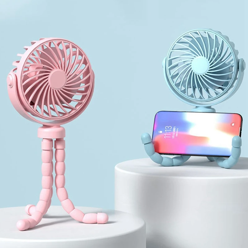 Ventilateur Octopus avec lumière, ventilateur de camping de bureau, ventilateur trépied aste par USB