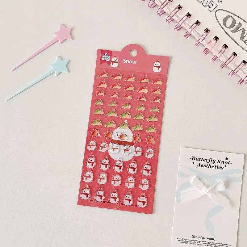 الشارات الزخرفية الكرتون الفراولة ندفة الثلج مقاوم للماء ثلاثية الأبعاد مجلة ملصقات لحالات الهاتف DIY بها بنفسك لوازم الحرفية