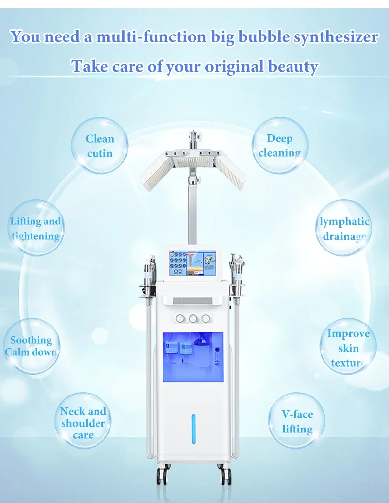 Hydro Dermabrasion Aqua Peel Machine Deep Cleaning Skin Care Hair Treatment Skin Rejuvenation Facial 14 IN 1 Beauty Equipment