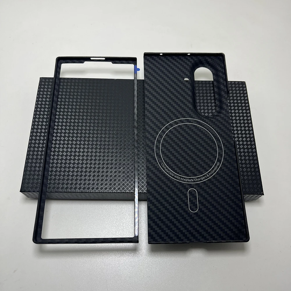 

Настоящий карбоновый чехол для Samsung Galaxy Z Fold 7, ультратонкий защитный чехол для объектива, арамидное волокно для Magsafe, магнитный карбоновый чехол