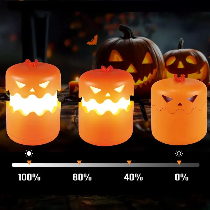 Outside Pumpkin Lamp LED Foldable Light Up Decor Halloween Pumpkins Lamp Ghost Festival Home Garden Halloween Party Decoration