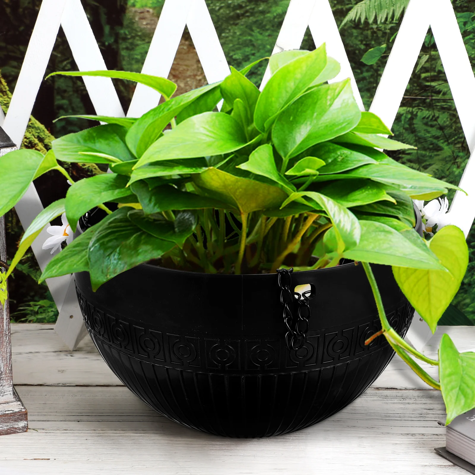 

2Pcs Self Watering Hanging Planters Thickened Plastic Flower Pots Indoor Outdoor Hanging Planters for Succulents Violets