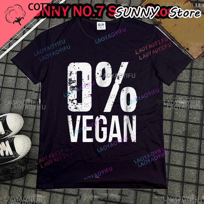 Zero Percent Vegan T shirt men Funny BBQ Carnivore Meat Eater women T-Shirt Top tee Tshirts for Men humor clothing funny tshirts