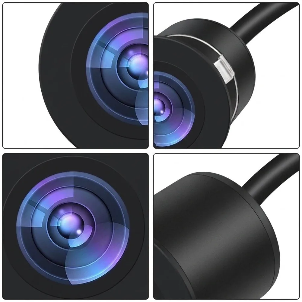 Drilled 18.5mm Rearview Camera Featuring 90-Degree Wide-Angle View Compatible with 12V Automotive Applications