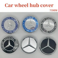 4Pcs 75mm Car Styling Wheel Center Covers Hub Caps Replacement For Mercedes Benz W211 W203 W204 W210 W124 AMG W202 CLA W212 W220