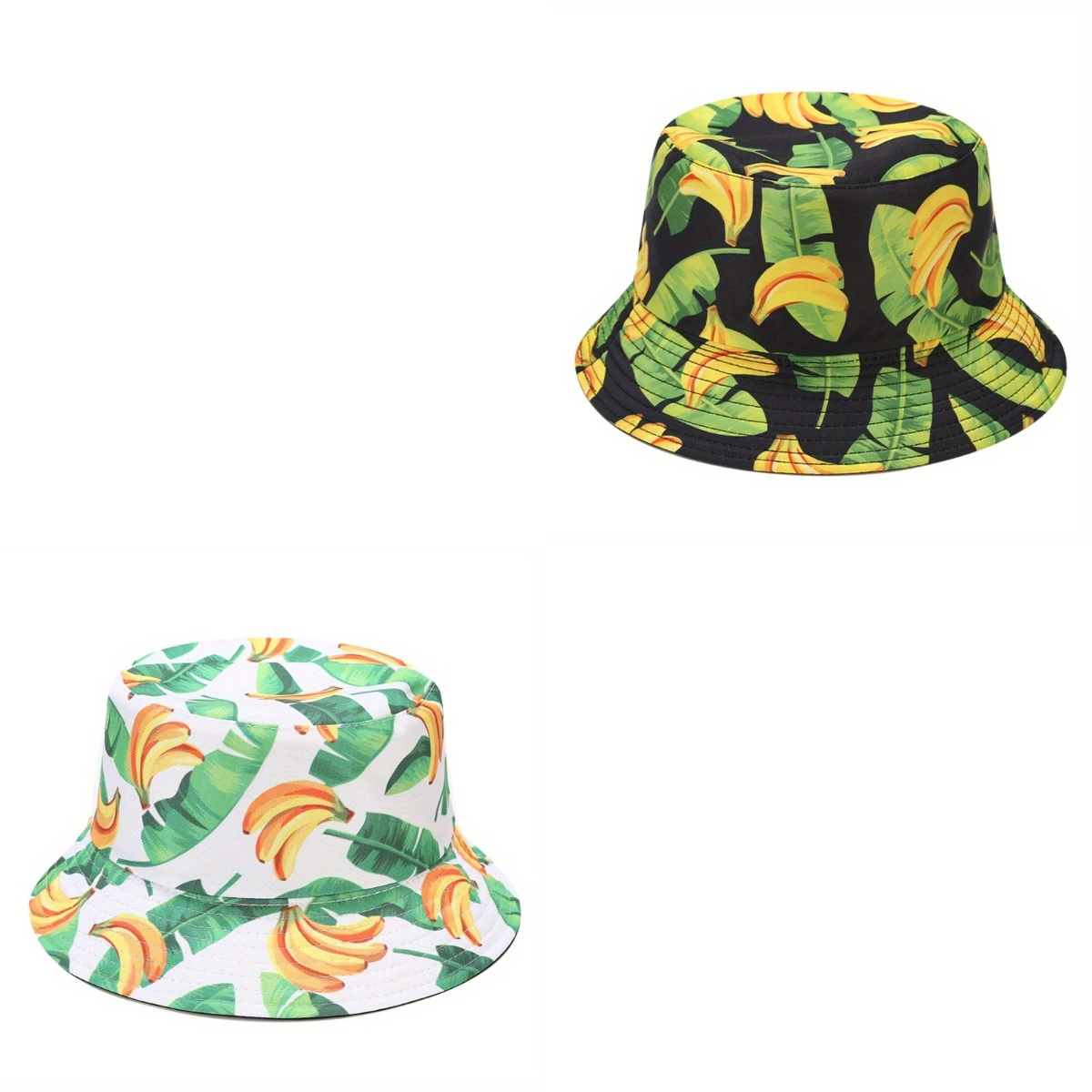 

Fruit Pattern Printing Fisherman's Hat Double Sided Versatile and Fashionable Bucket Hat Outdoor Hiking and Fishing Basin Hat