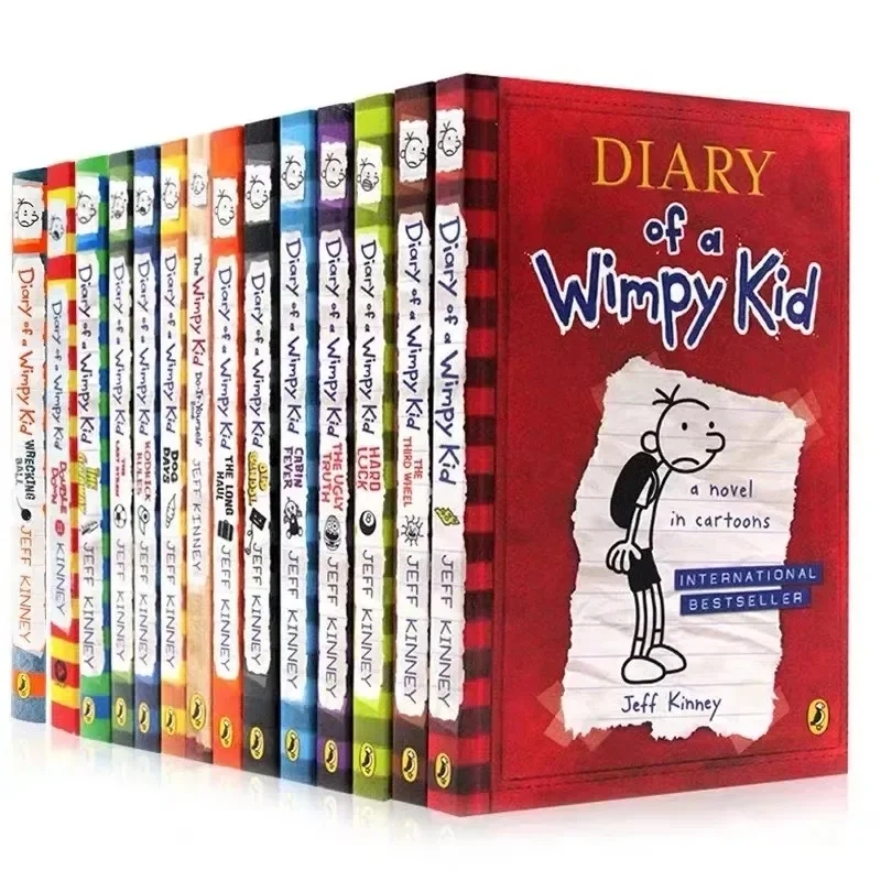 1-8/9-16/17-20, дневник Wimpy для детей, английская книга, дневник Wimpy для детей в коробке, Детские художественные книги