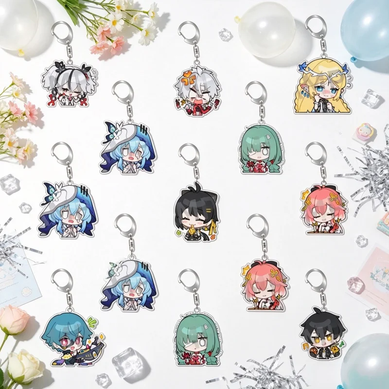 Bag Decorations Anime Game Wuthering Waves Accessories Collection 6CM Acrylic Pendant Keychain Changli,Rover Gifts Wholesale