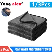 1/3Pcs Microfiber Car Wash Towel Professional Car Cleaning Drying Cloth Towels for Cars Home Washing Polishing Waxing Detailing