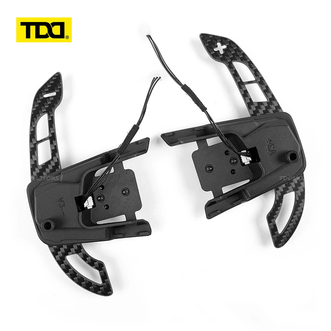TDD Car Carbon Fiber Magnetic Paddle Shifters For Volkswagen VW Golf R MK7 MK7.5 Scirocco Steering Wheel Shift Paddles Extension image 3