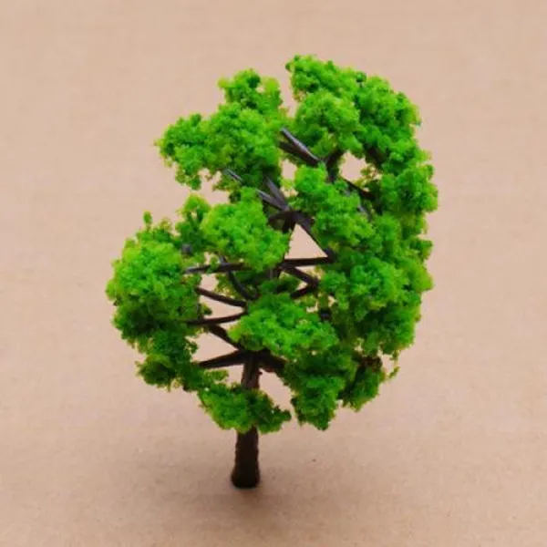 

10Pcs Green Scenery Tree Set Plastic 3Inch Height 30Inch Tall 120 Scale Landscape Decoration for Living Room Kitchen