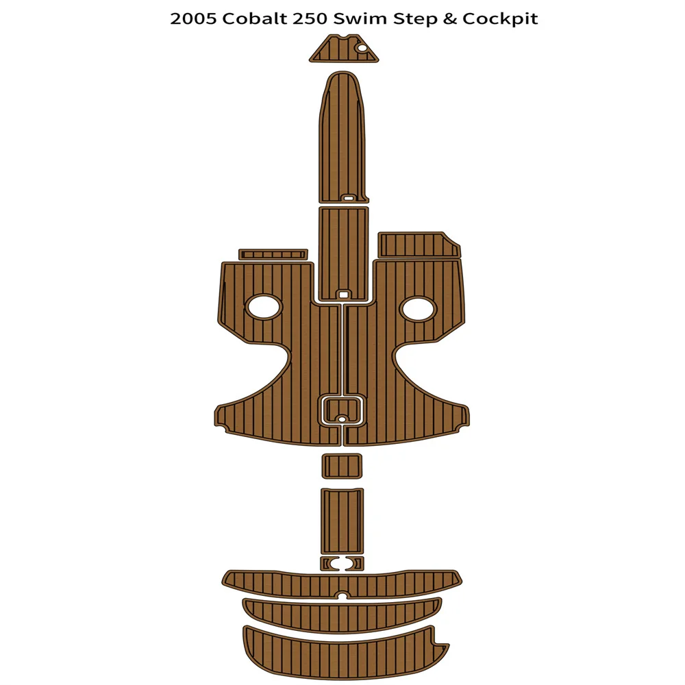 

2005 Cobalt 250 Swim Platform Cockpit Pad Boat EVA Foam Faux Teak Deck Floor Mat