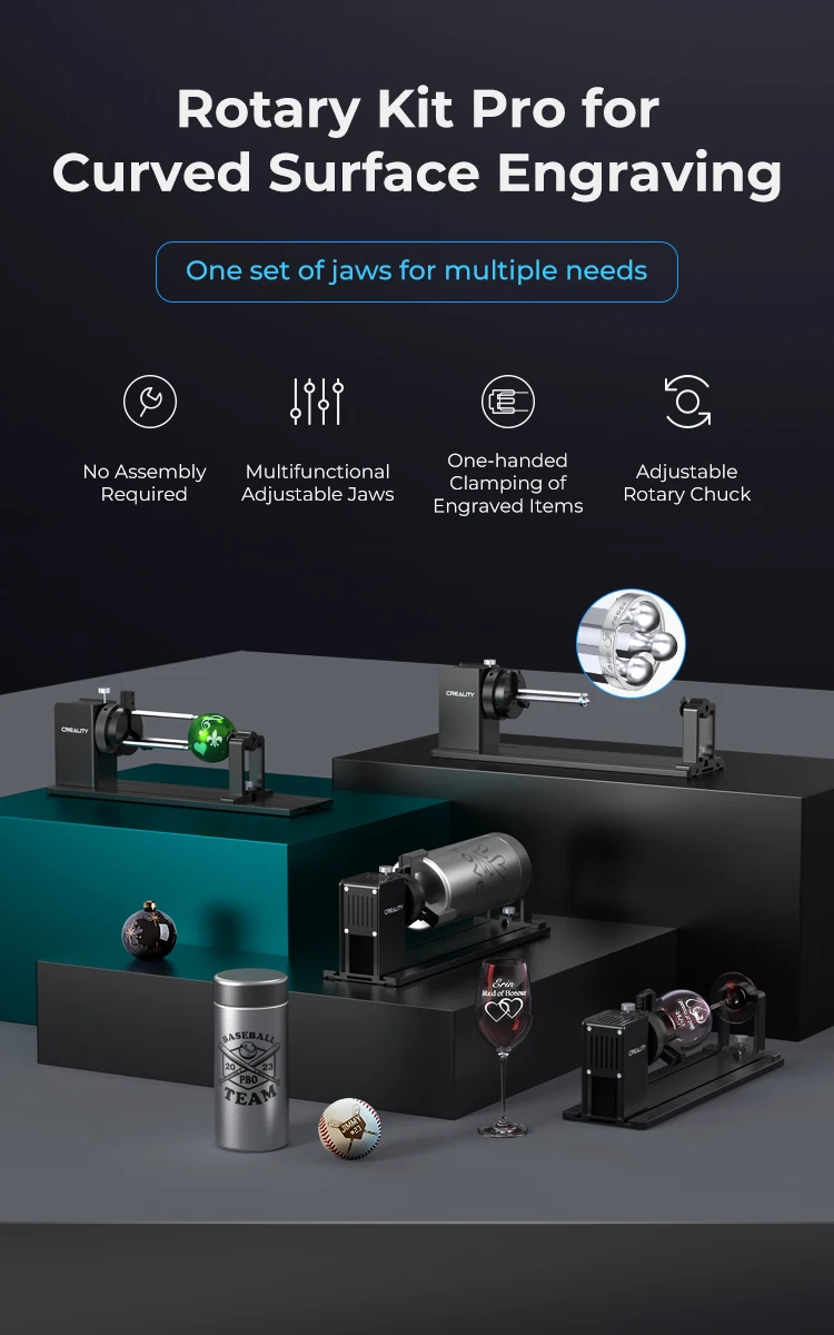 ロータリーキットプロアップグレード付きレーザー彫刻機,回転式彫刻機