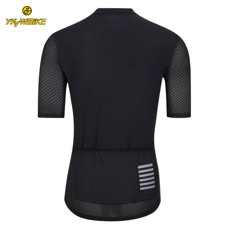 YKYW Sommer Herren Pro Kurzarm Radtrikot Atmungsaktive gelbe Shirts MTB Maillot Rennen Rennrad Tops Fahrradbekleidung – Detail 7