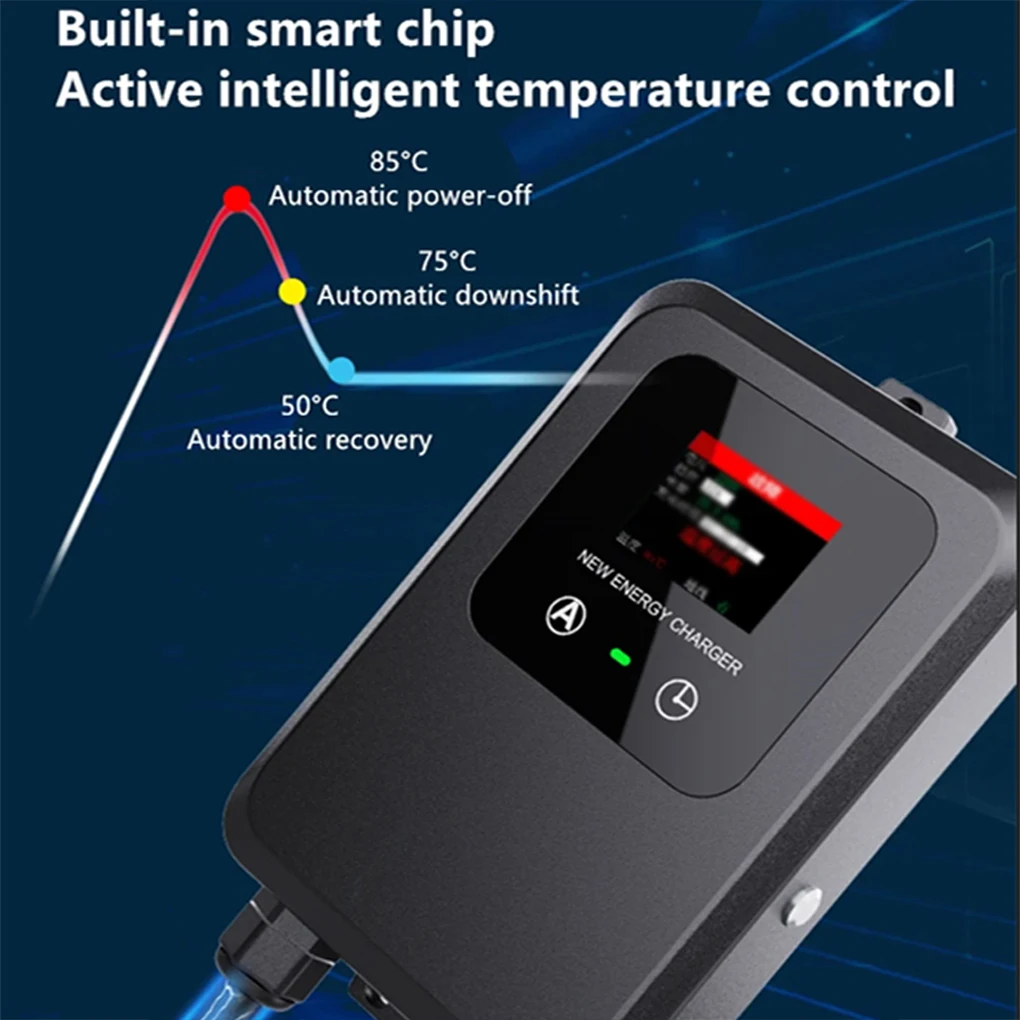 EV Wallbox 5M 7KW 32A Car Home EV Wallbox stazione di ricarica auto elettrica EV Wallbox con schermo a colori cavo 5M