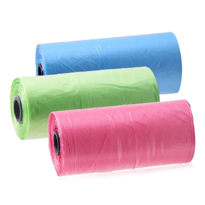 Colorful Portable Trash Bag Roll Home Outdoor Disposable Plastic Garbage Pouches D5QA