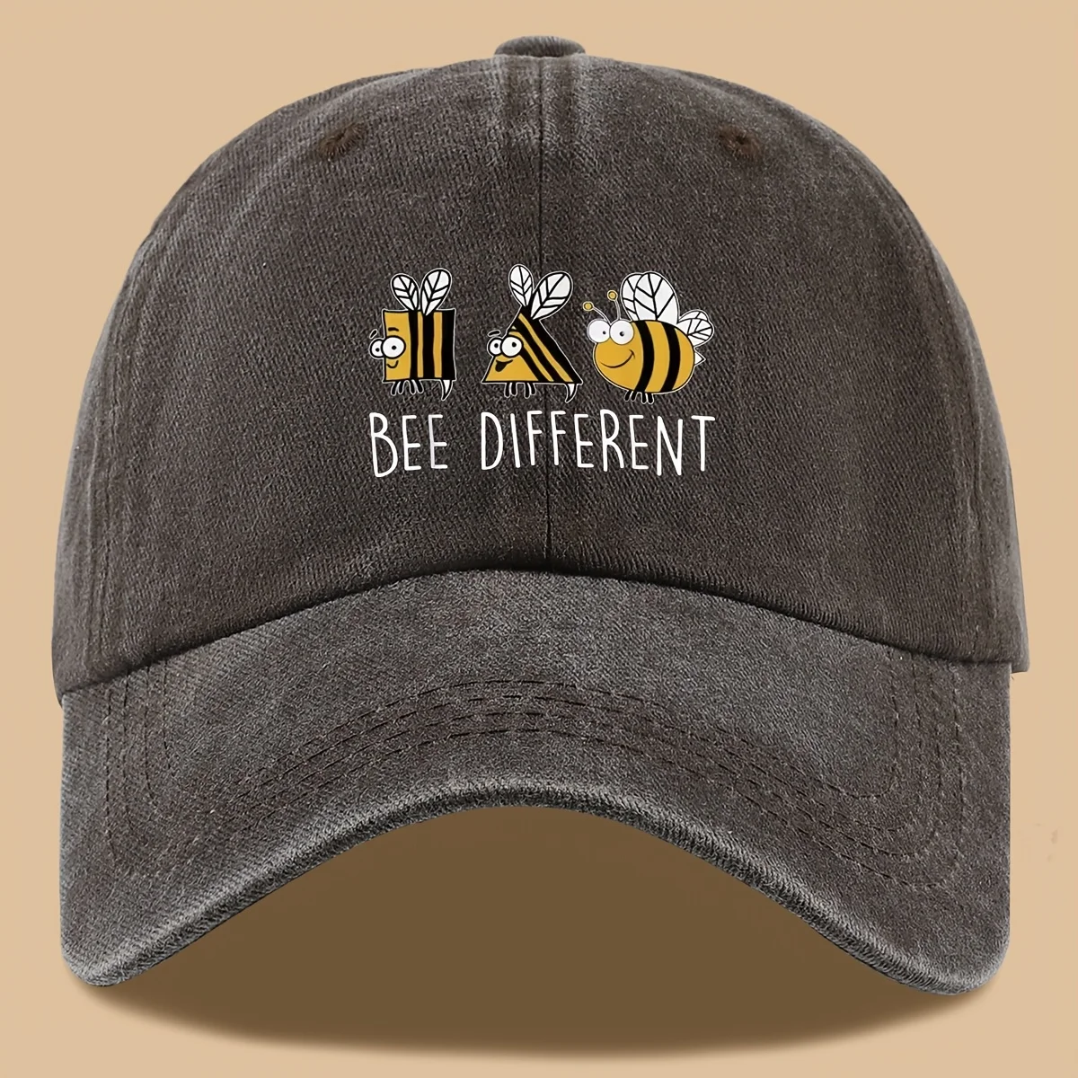 1pc Fun Cartoon Bee Print Baseball Cap with 