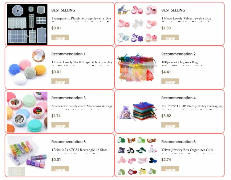5.5x5.5x2.1cm square Plastic Storage Box Jewelry Container Transparent Square Box Case Container for Jewelry Beads Earrings