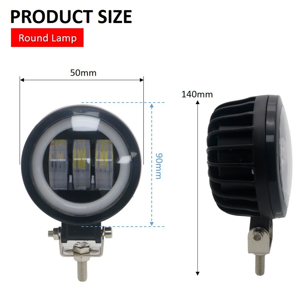 

TCYATO Fog square headlight for auto/motor vehicles and electric scooters Arctic 12-30V, Arctic V3+, 3 lenses, 1 piece