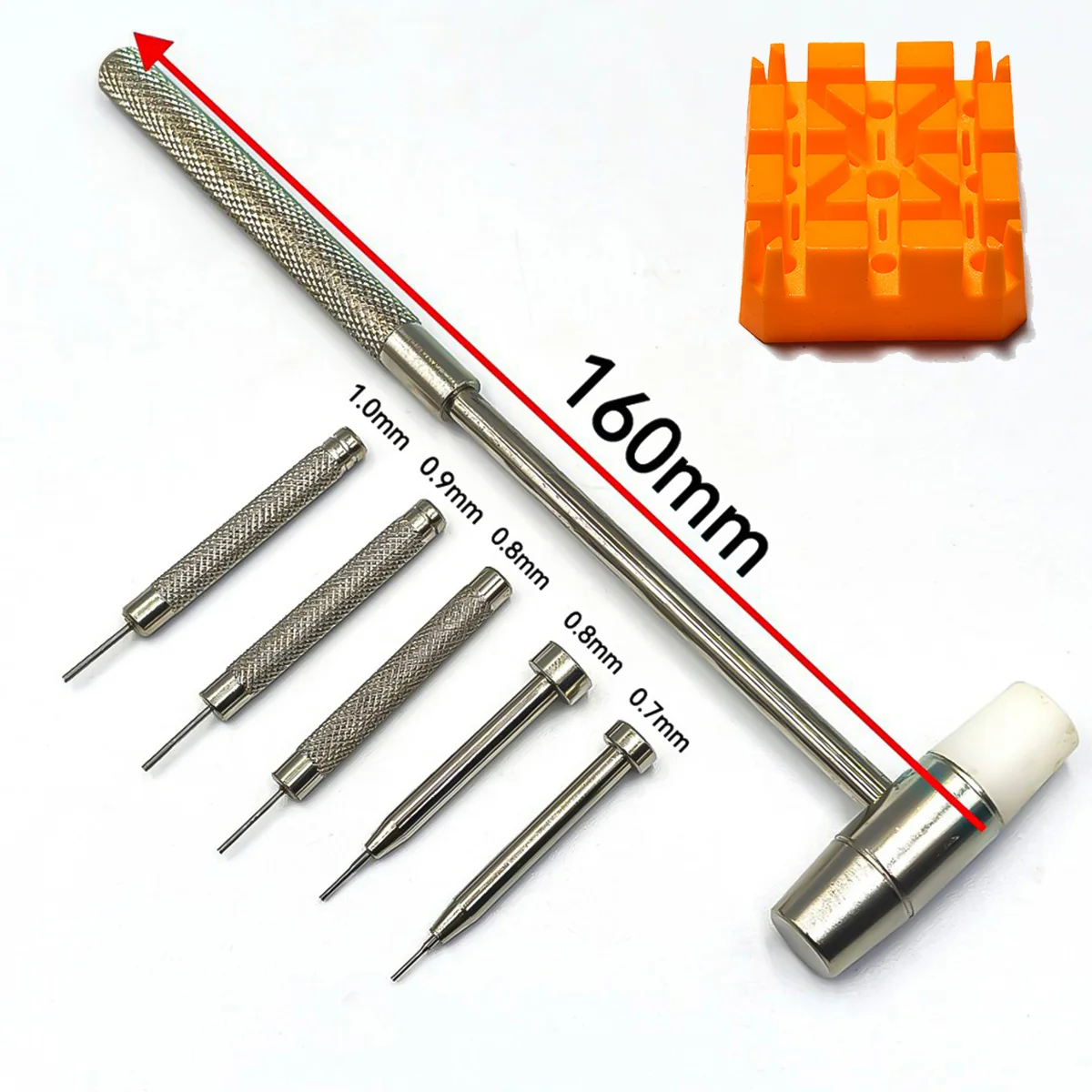 Ferramenta de remoção de ligação de relógio, suporte ffixator, mini martelo, pino de corrente, substituição, conjunto de ferramentas de reparo de relógio, ferramentas de relojoeiro