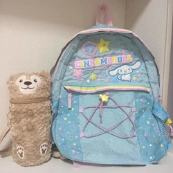 Sanrio bonito mochila primária e secundária estudante escola livro cinnamoroll schoolbag sacos kawaii para mulher