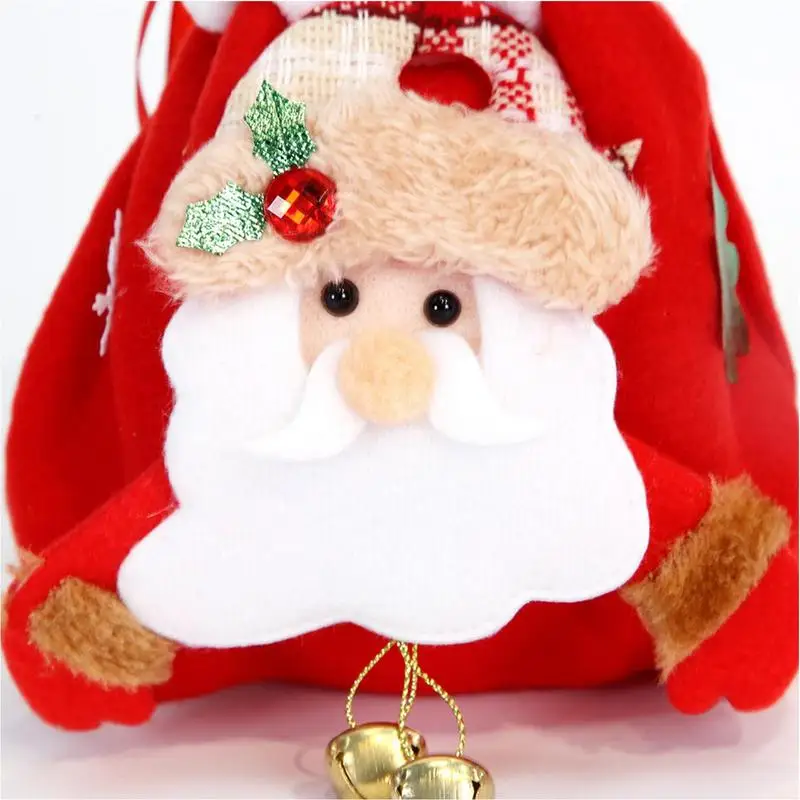 Christmas Treat Bags Candy Bags Treat Bags Drawstring Pouch Storage Bag Christmas Snack Bags Goodie Bags Santa Claus Snowman