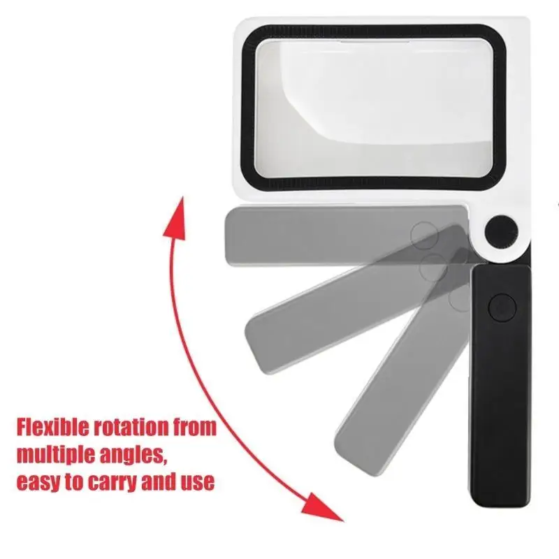 Ergonomische 3,50-fache Handlupe mit LED-Beleuchtung und Acryllinse D2RD