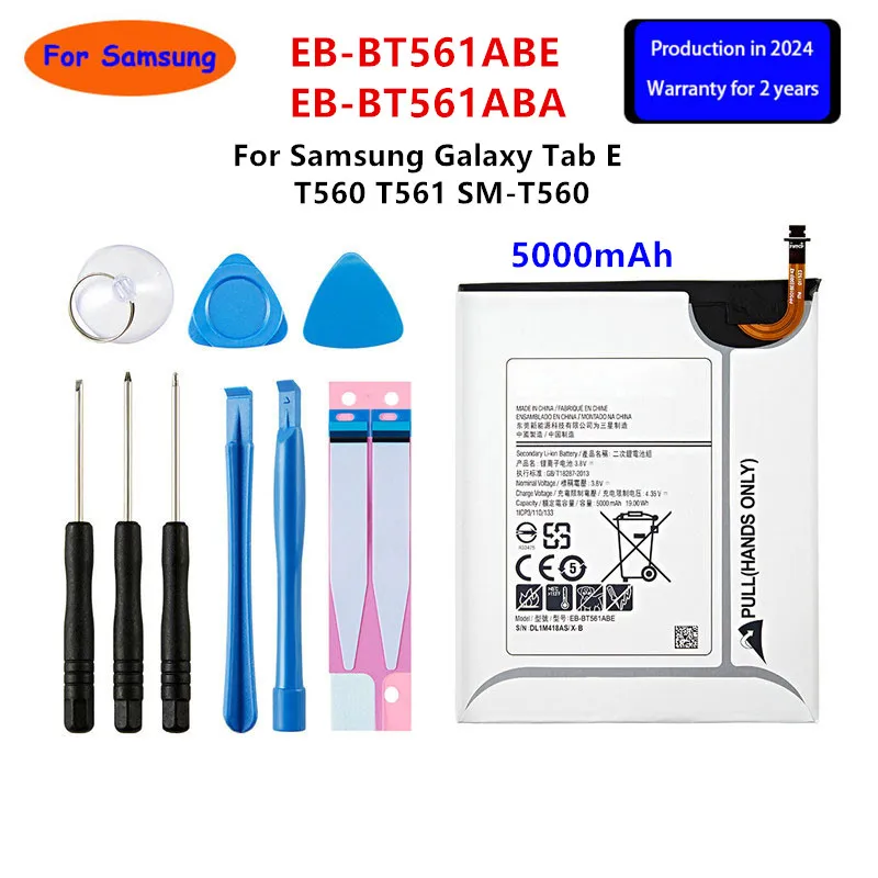 

Brand New Tablet EB-BT561ABE EB-BT561ABA 5000mAh Battery For Samsung Galaxy Tab E T560 T561 SM-T560 Tablet Battery +Tools